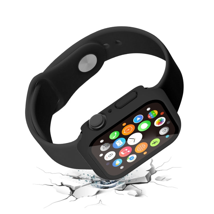 Waterproof PC+Tempered Film Watch Case For Apple Watch Series 8 / 7 41mm