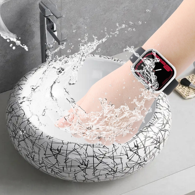 Waterproof PC+Tempered Film Watch Case For Apple Watch Series 8 / 7 41mm