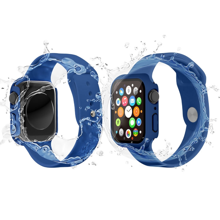 Waterproof PC+Tempered Film Watch Case For Apple Watch Series 8 / 7 41mm