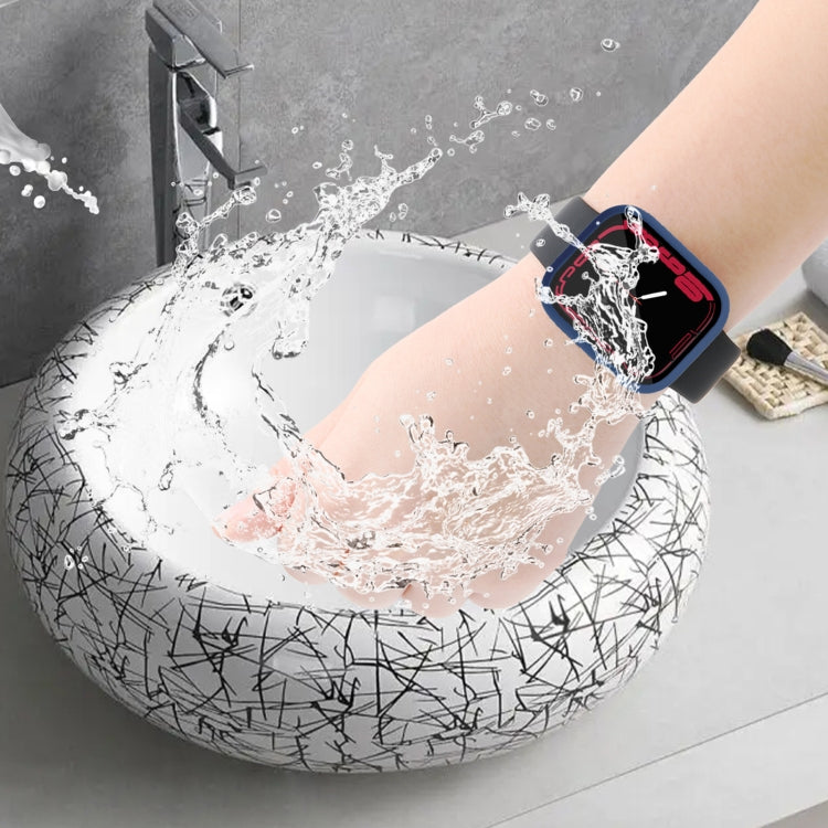 Waterproof PC+Tempered Film Watch Case For Apple Watch Series 8 / 7 41mm