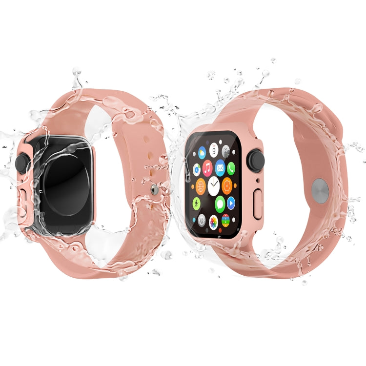 Waterproof PC+Tempered Film Watch Case For Apple Watch Series 8 / 7 45mm