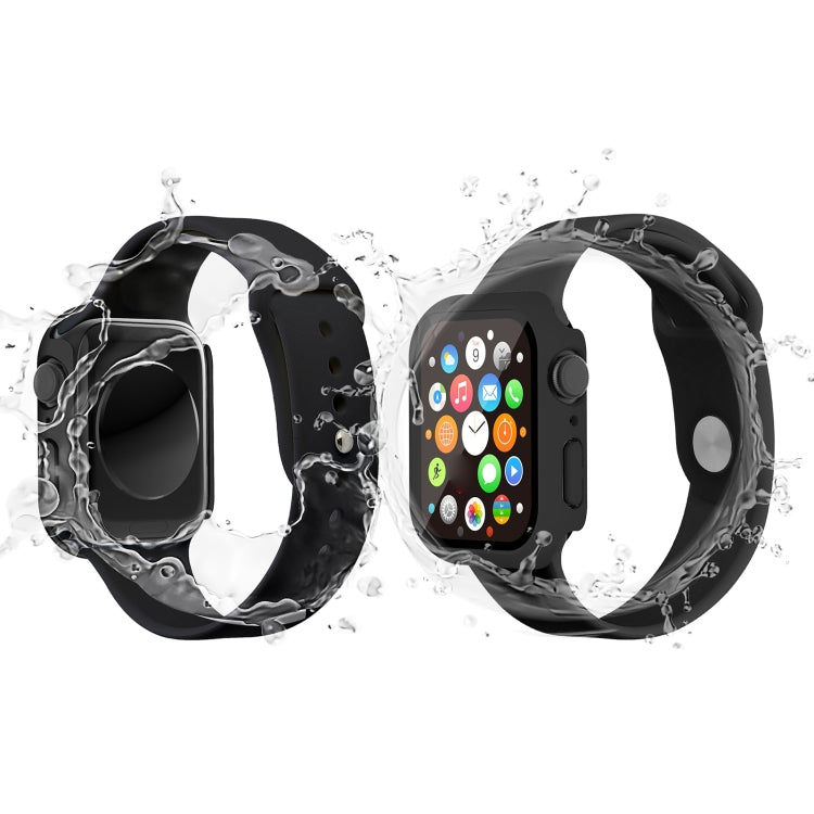 Waterproof PC+Tempered Film Watch Case For Apple Watch Series 8 / 7 45mm