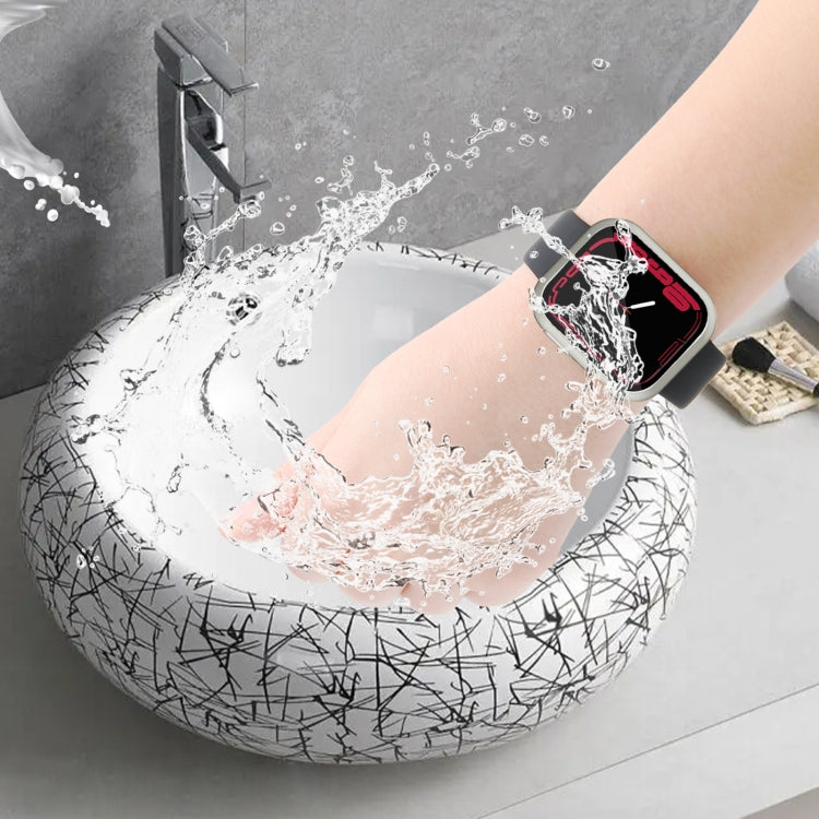 Waterproof PC+Tempered Film Watch Case For Apple Watch Series 8 / 7 45mm