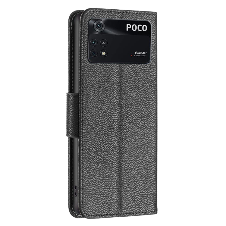 For Xiaomi Poco M4 Pro Litchi Texture Pure Color Leather Phone Case