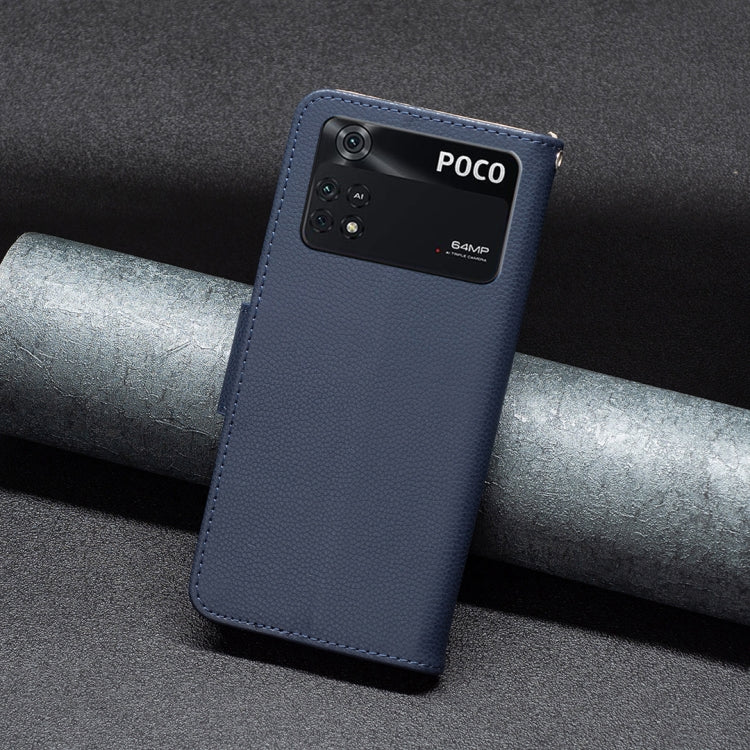 For Xiaomi Poco M4 Pro Litchi Texture Pure Color Leather Phone Case