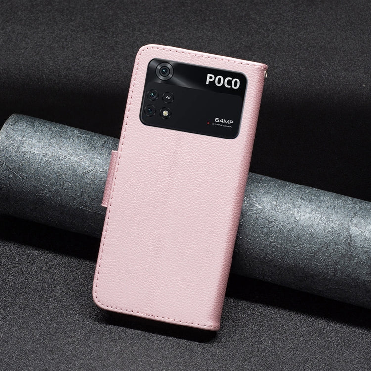 For Xiaomi Poco M4 Pro Litchi Texture Pure Color Leather Phone Case
