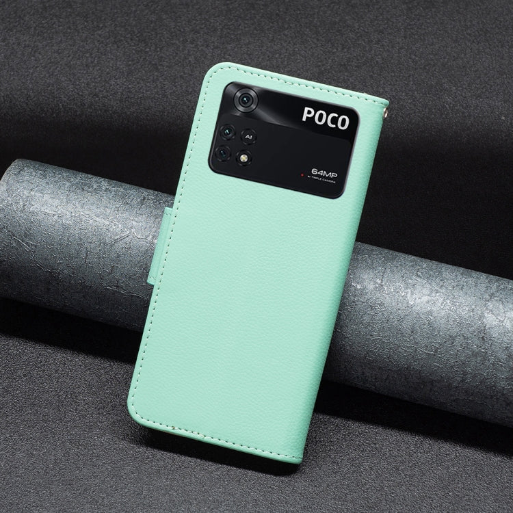 For Xiaomi Poco M4 Pro Litchi Texture Pure Color Leather Phone Case