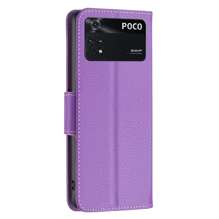 For Xiaomi Poco M4 Pro Litchi Texture Pure Color Leather Phone Case