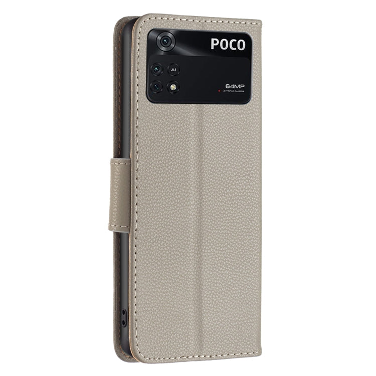 For Xiaomi Poco M4 Pro Litchi Texture Pure Color Leather Phone Case