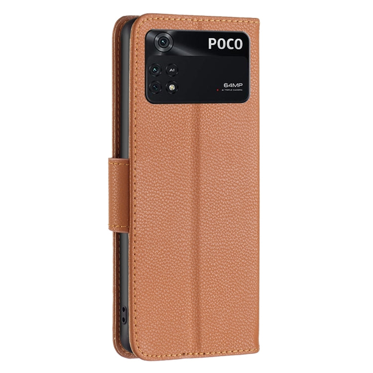 For Xiaomi Poco M4 Pro Litchi Texture Pure Color Leather Phone Case