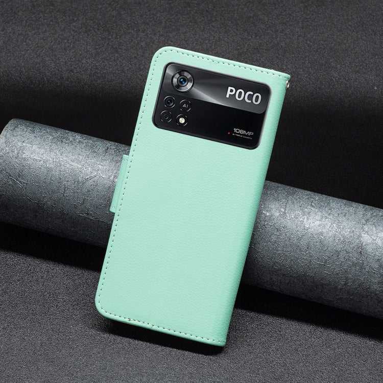 For Xiaomi Poco M4 Pro 5G Litchi Texture Pure Color Leather Phone Case