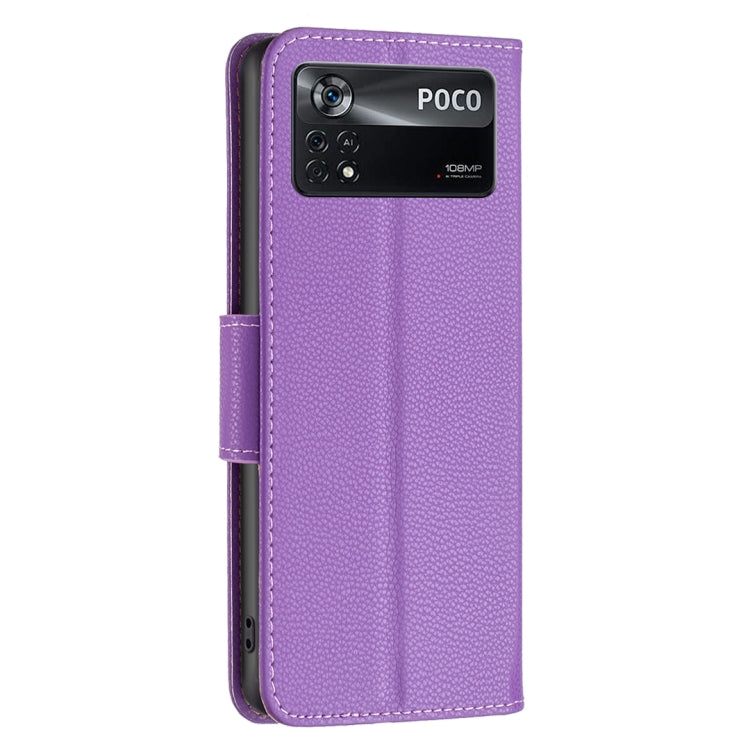 For Xiaomi Poco M4 Pro 5G Litchi Texture Pure Color Leather Phone Case