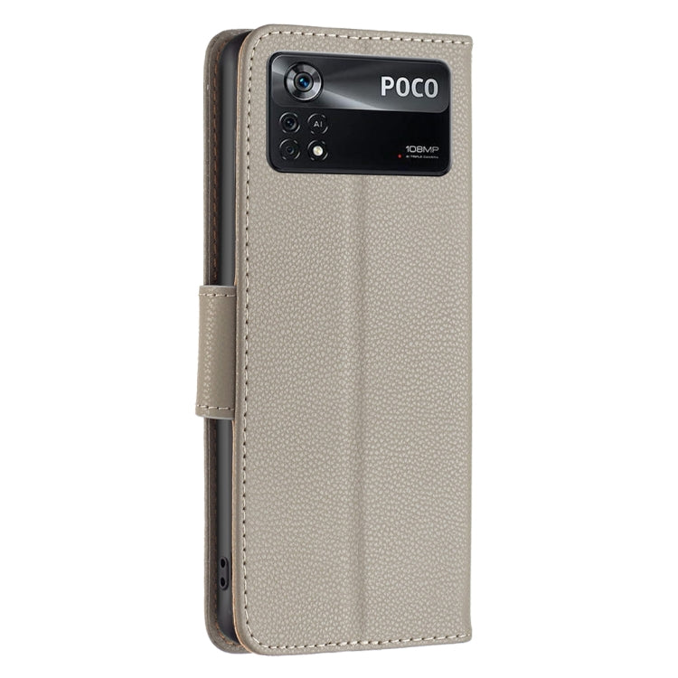 For Xiaomi Poco M4 Pro 5G Litchi Texture Pure Color Leather Phone Case