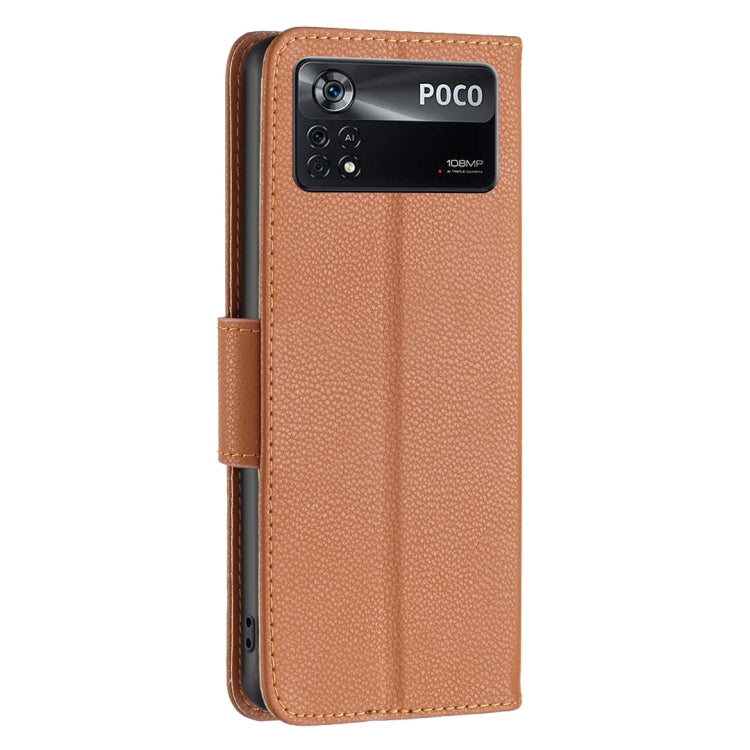 For Xiaomi Poco M4 Pro 5G Litchi Texture Pure Color Leather Phone Case
