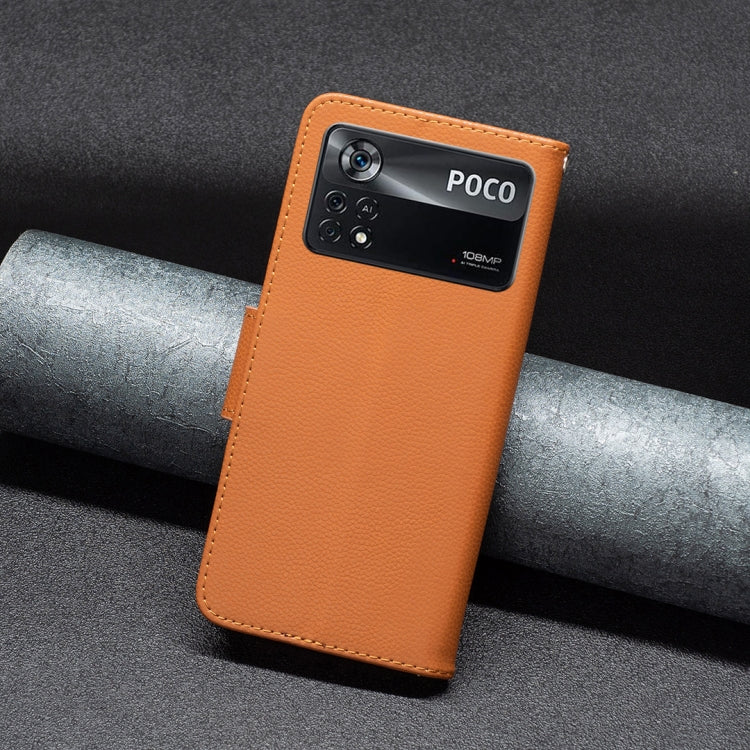 For Xiaomi Poco M4 Pro 5G Litchi Texture Pure Color Leather Phone Case