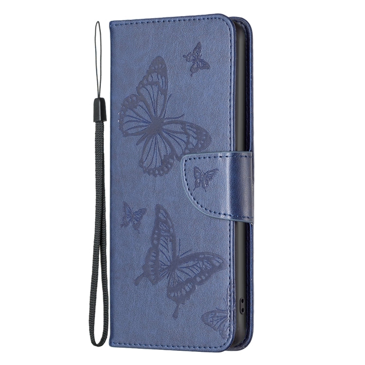 For Xiaomi Poco M4 Pro Two Butterflies Embossing Leather Phone Case