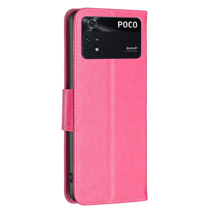For Xiaomi Poco M4 Pro Two Butterflies Embossing Leather Phone Case