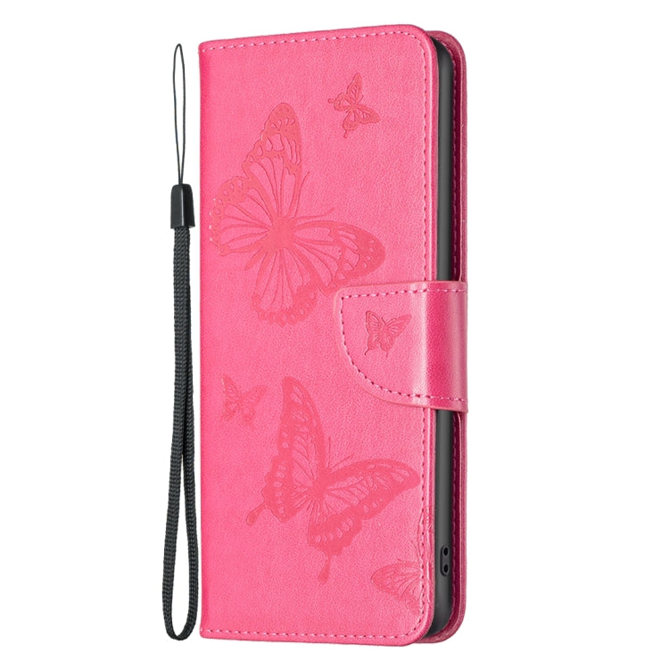For Xiaomi Poco M4 Pro 5G Two Butterflies Embossing Leather Phone Case