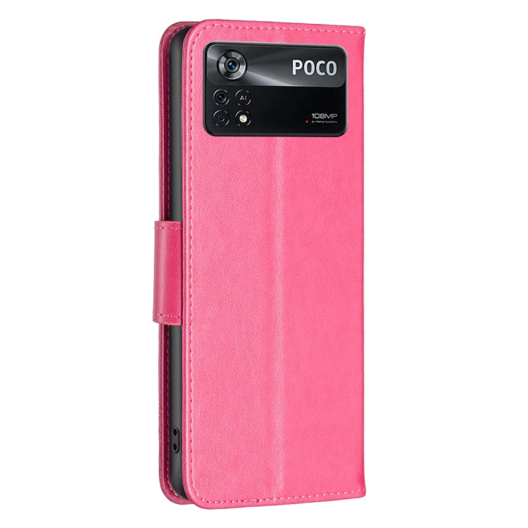 For Xiaomi Poco M4 Pro 5G Two Butterflies Embossing Leather Phone Case