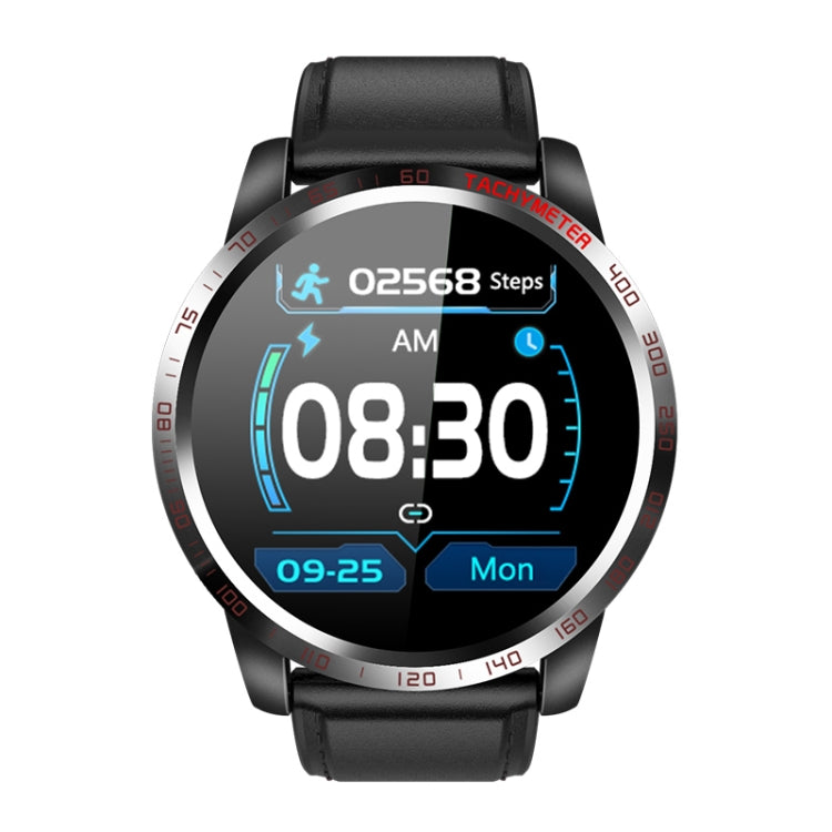 W3 1.3 inch Screen Leather Watch Band Smart Health Watch, Support Dynamic Heart Rate, HRV Health Index, ECG Monitoring, Blood Pressure