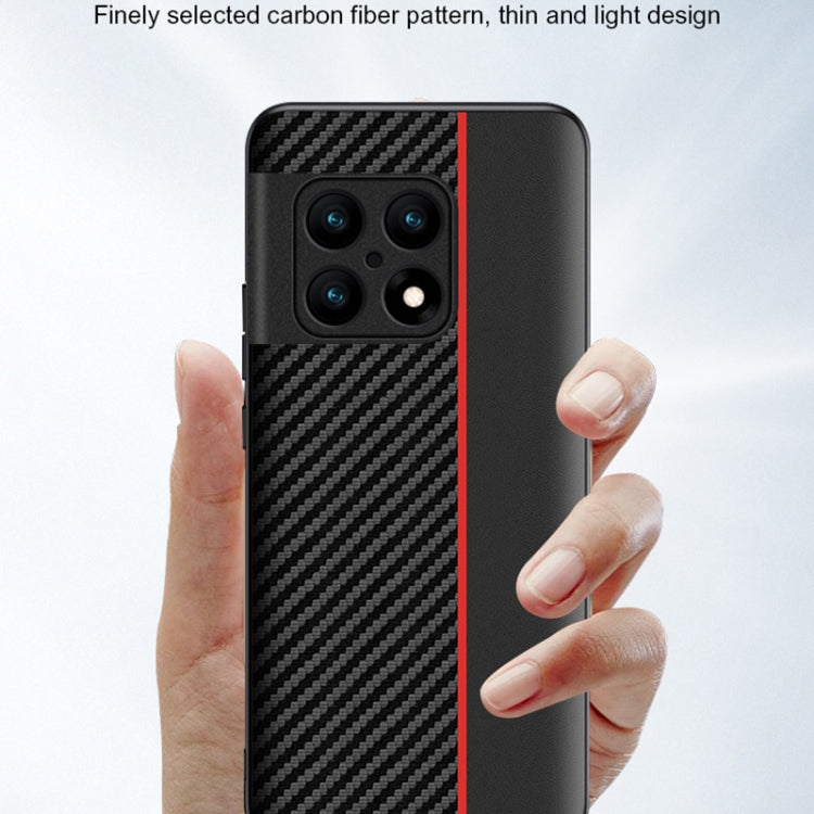 For OnePlus 10 5G Ultra-thin Carbon Fiber Texture Splicing Phone Case