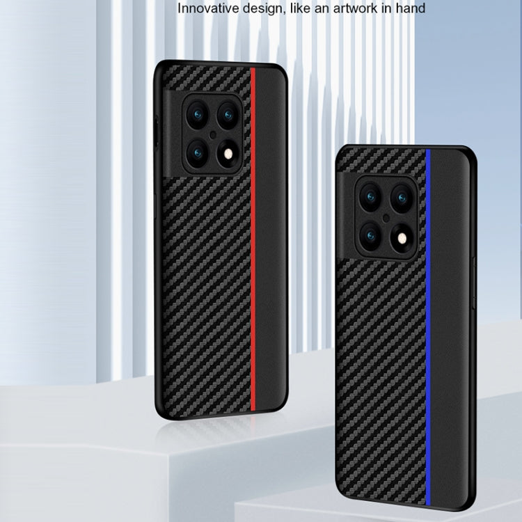 For OnePlus 10 5G Ultra-thin Carbon Fiber Texture Splicing Phone Case