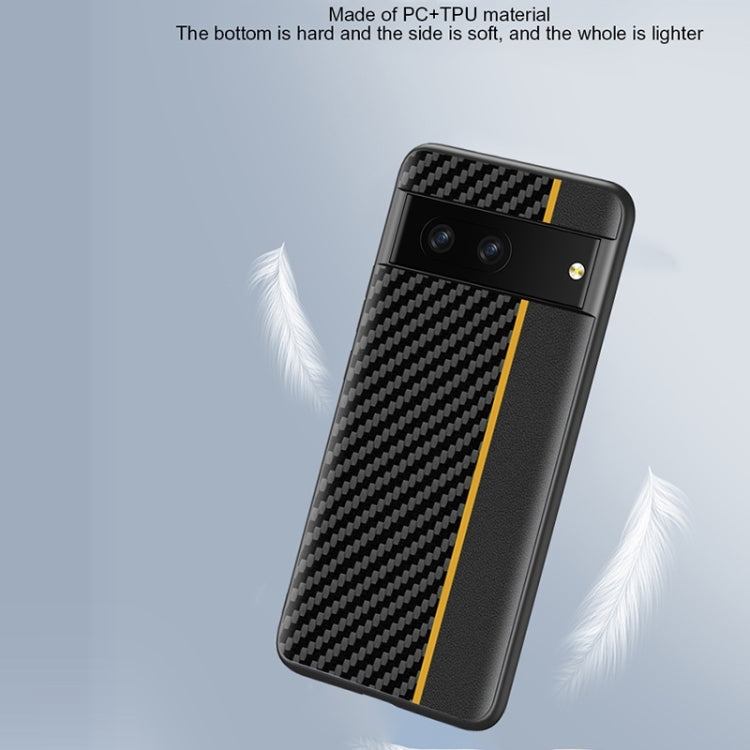 For Google Pixel 7 Pro 5G Ultra-thin Carbon Fiber Texture Splicing Phone Case