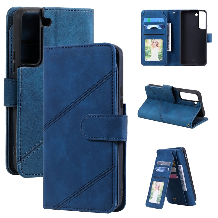 For Samsung Galaxy S22 5G Skin Feel Card Slot Leather Phone Case