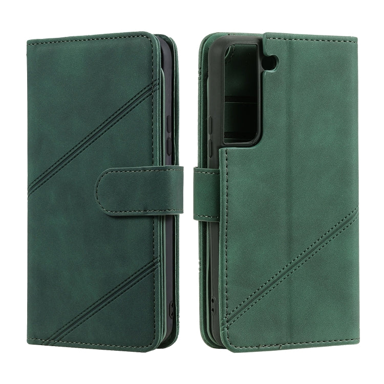 For Samsung Galaxy S22 5G Skin Feel Card Slot Leather Phone Case
