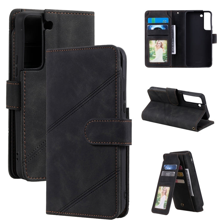 For Samsung Galaxy S22+ 5G Skin Feel Card Slot Leather Phone Case
