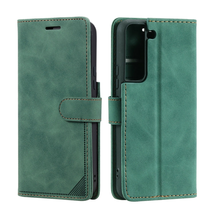 For Samsung Galaxy S22 5G Skin Feel Anti-theft Brush Leather Phone Case