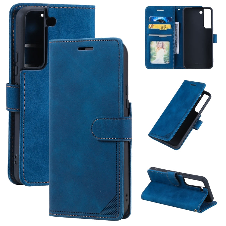For Samsung Galaxy S22+ 5G Skin Feel Anti-theft Brush Leather Phone Case