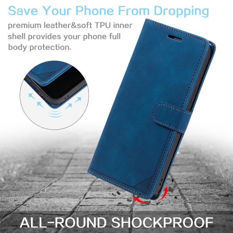 For Samsung Galaxy S22+ 5G Skin Feel Anti-theft Brush Leather Phone Case