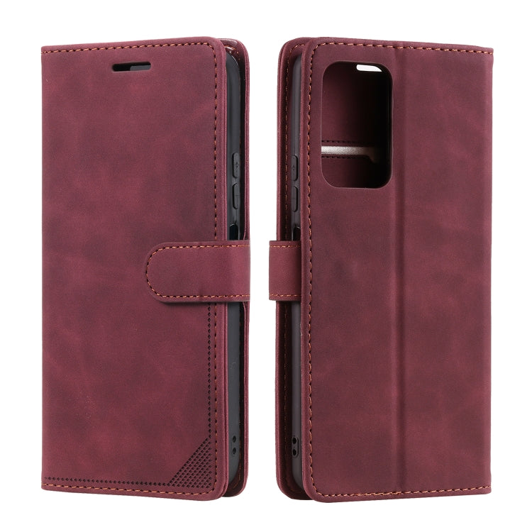 For Xiaomi Redmi Note 11 4G/11S Global Skin Feel Anti-theft Brush Leather Phone Case