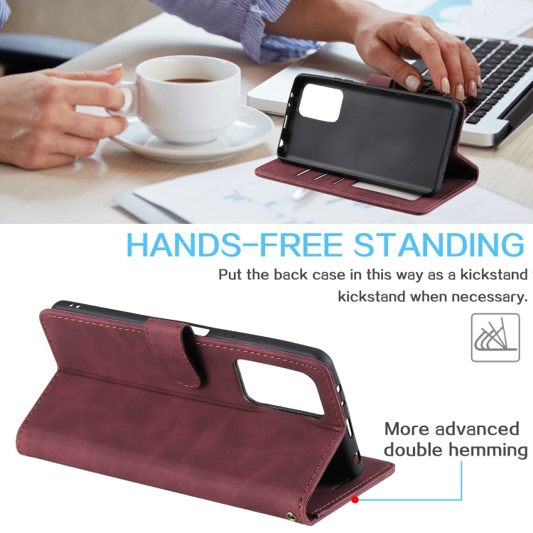 For Xiaomi Redmi Note 11 4G/11S Global Skin Feel Anti-theft Brush Leather Phone Case