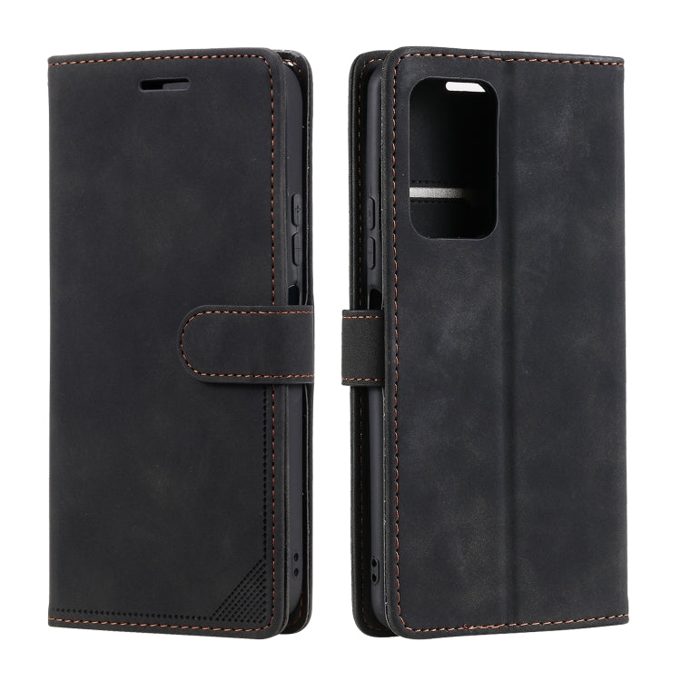 For Xiaomi Redmi Note 11 4G/11S Global Skin Feel Anti-theft Brush Leather Phone Case
