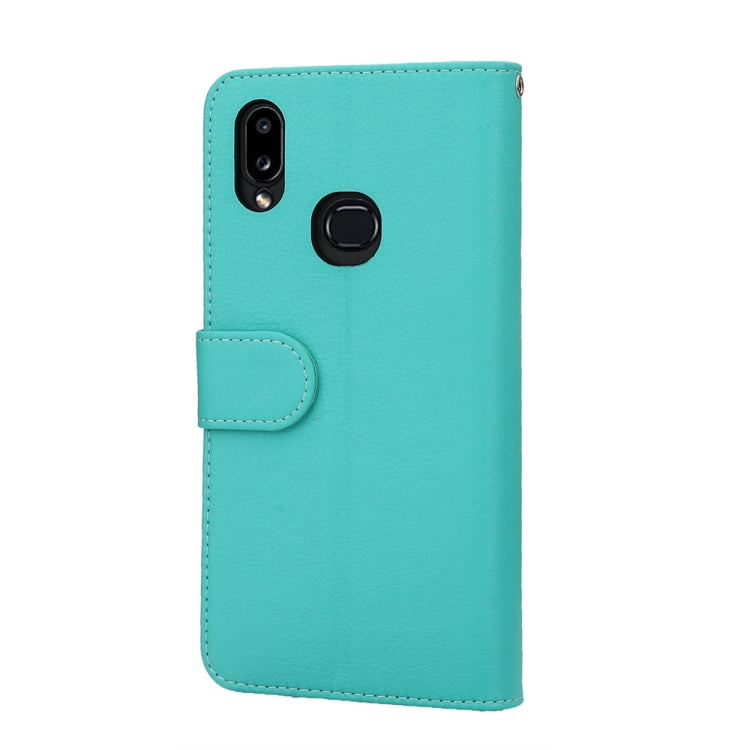 For Samsung Galaxy A10s Microfiber Zipper Horizontal Flip Leather Case