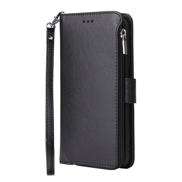 For Samsung Galaxy Note10+ Microfiber Zipper Horizontal Flip Leather Case