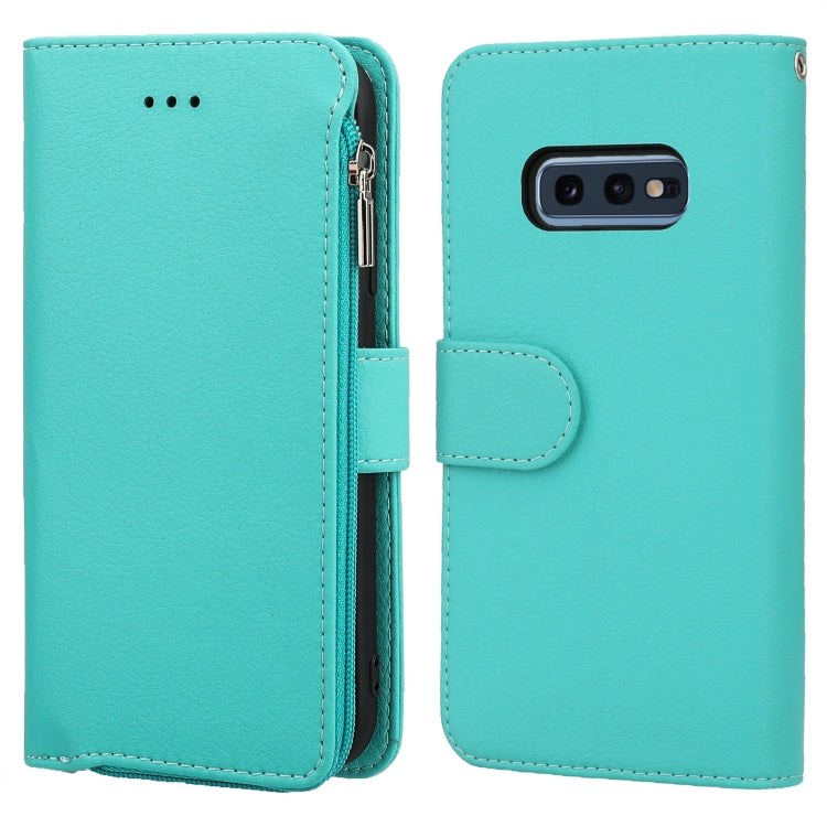 For Samsung Galaxy S10e Microfiber Zipper Horizontal Flip Leather Case