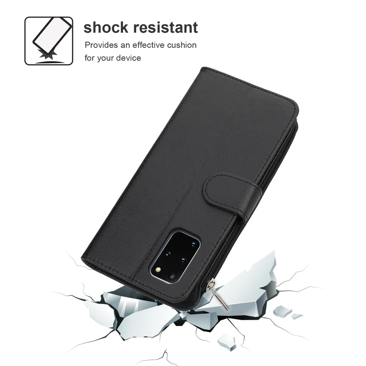 For Samsung Galaxy S20 Microfiber Zipper Horizontal Flip Leather Case