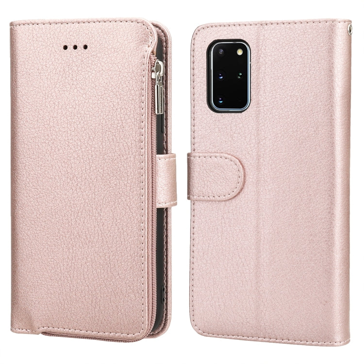 For Samsung Galaxy S20 Microfiber Zipper Horizontal Flip Leather Case