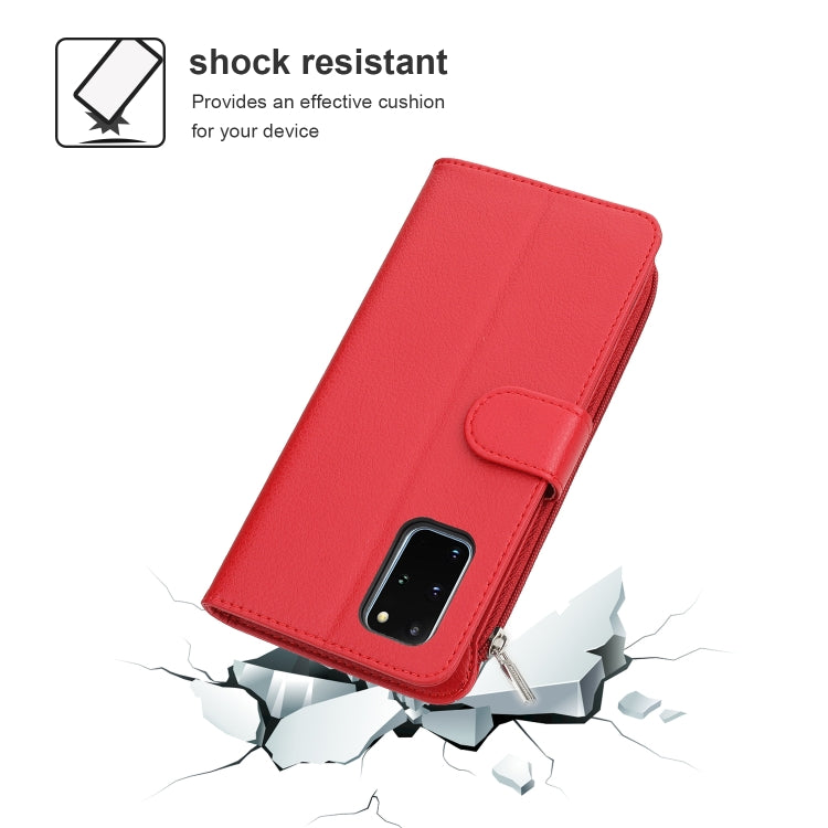 For Samsung Galaxy S20 Microfiber Zipper Horizontal Flip Leather Case