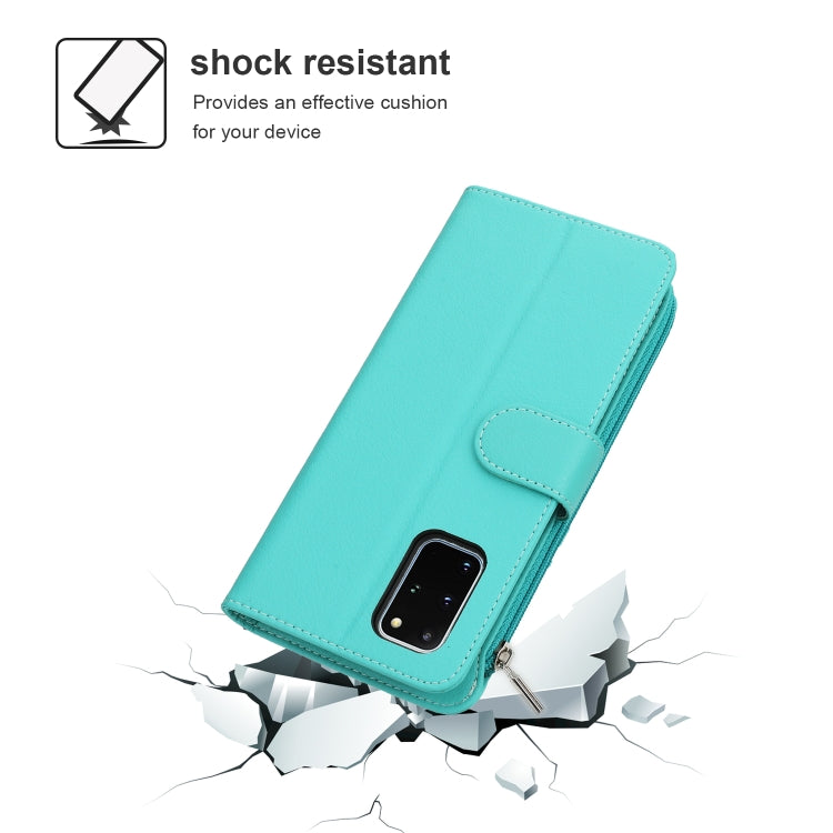 For Samsung Galaxy S20 Microfiber Zipper Horizontal Flip Leather Case