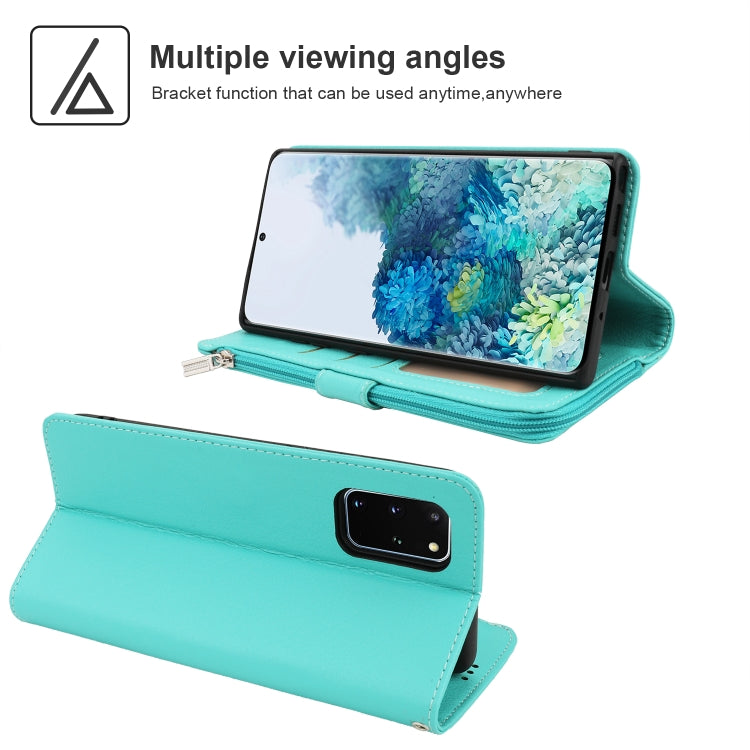 For Samsung Galaxy S20 Microfiber Zipper Horizontal Flip Leather Case