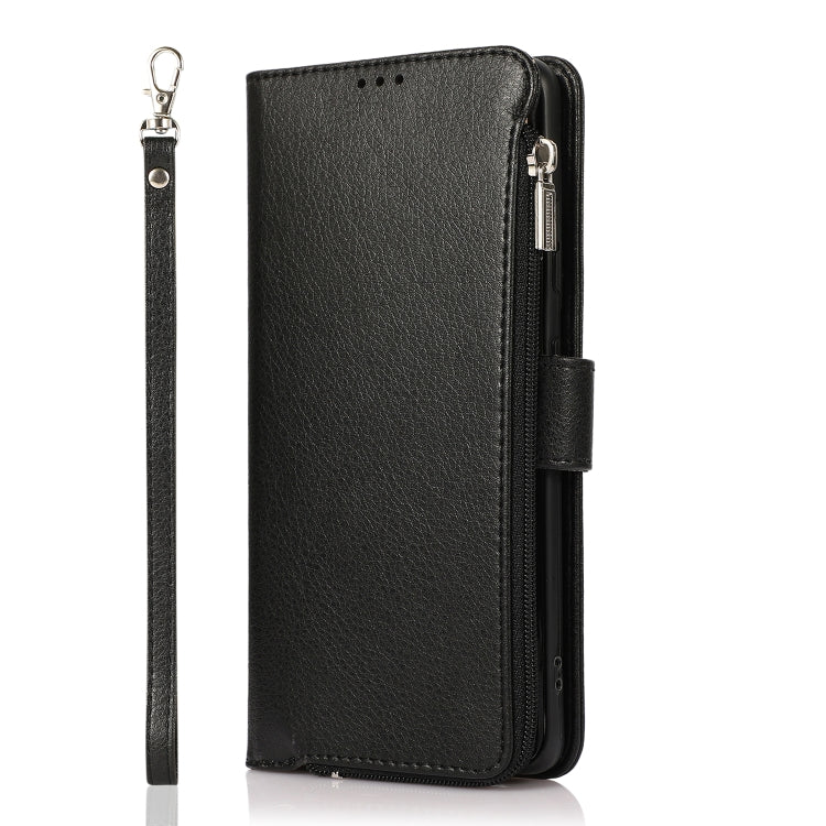 For Samsung Galaxy S21 Ultra 5G Microfiber Zipper Horizontal Flip Leather Case