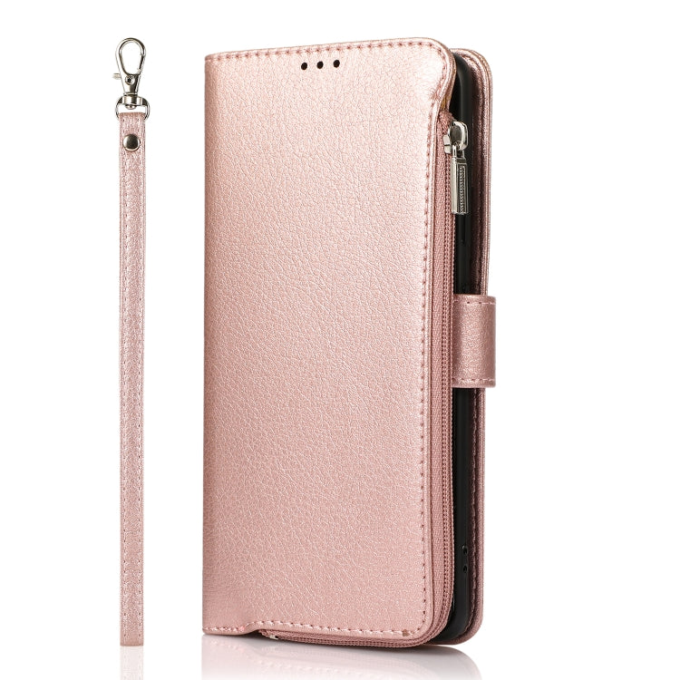 For Samsung Galaxy S21 Ultra 5G Microfiber Zipper Horizontal Flip Leather Case