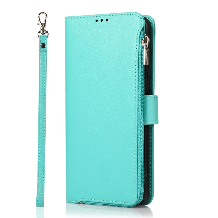 For Samsung Galaxy S21 Ultra 5G Microfiber Zipper Horizontal Flip Leather Case