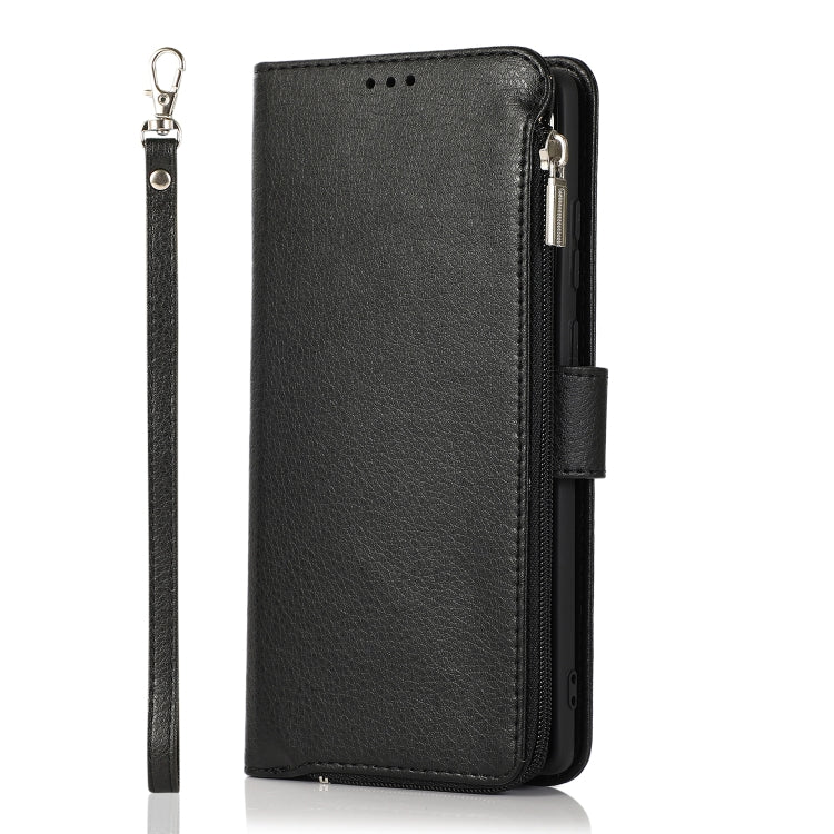 For Samsung Galaxy Note20 Microfiber Zipper Horizontal Flip Leather Case