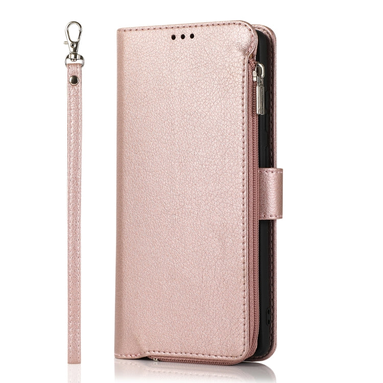 For Samsung Galaxy Note20 Microfiber Zipper Horizontal Flip Leather Case
