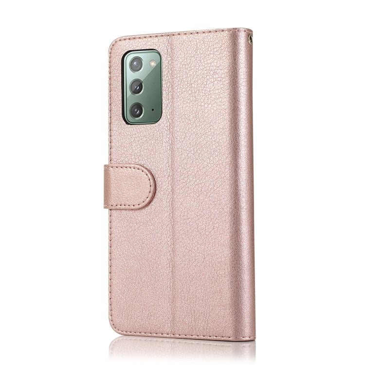 For Samsung Galaxy Note20 Microfiber Zipper Horizontal Flip Leather Case